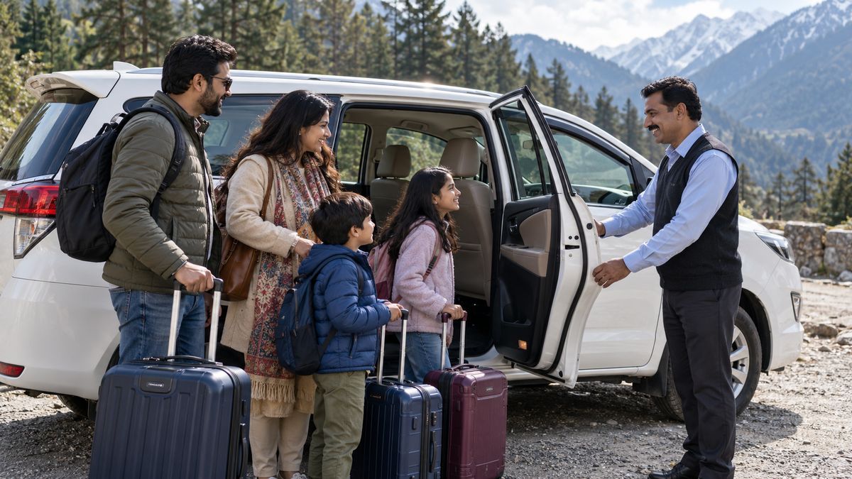 Cab with a local driver — Kashmir Tour Plan