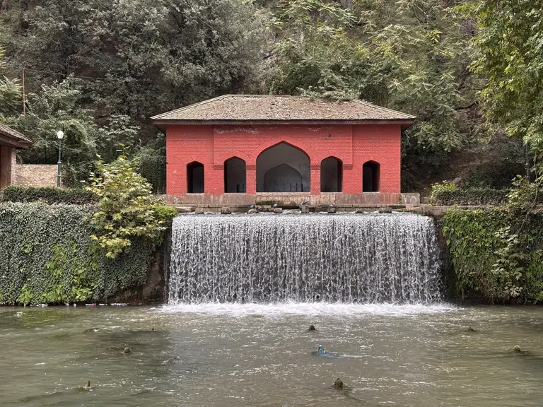 A man-made waterfall, Achabal Garden, Jammu and Kashmir