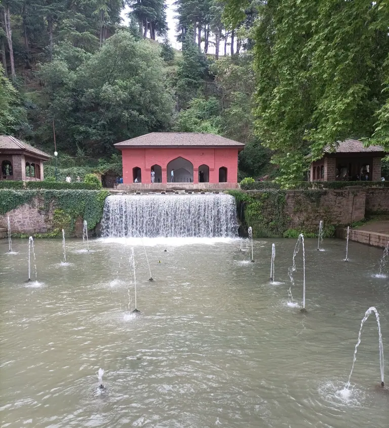 A view of the Achabal Gardens, Kashmir
