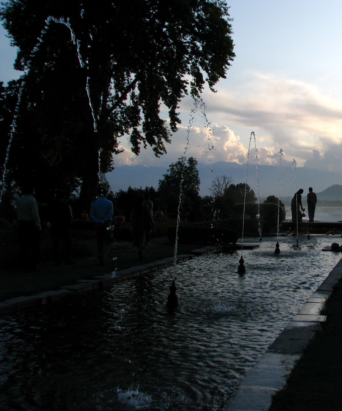 Fountains at Nishat Bagh Mughal Gardens