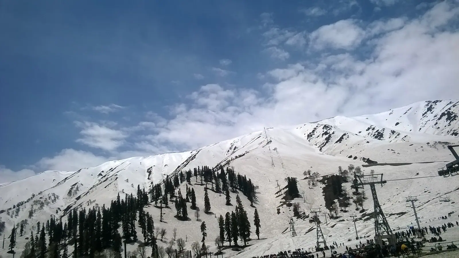 Kashmir valley in May: late spring, green meadows